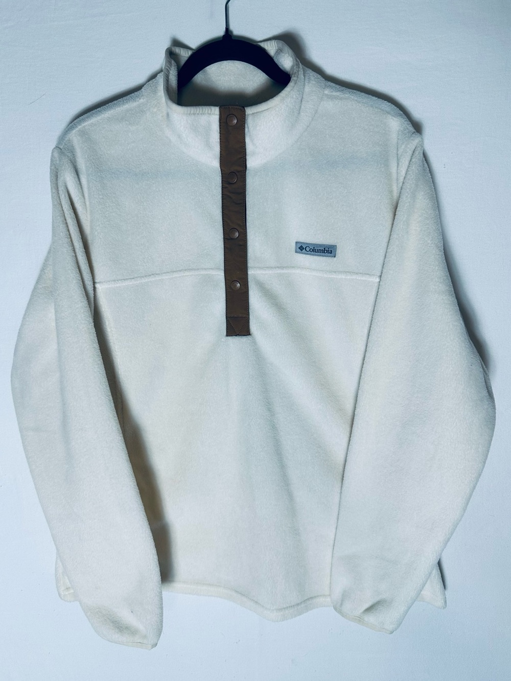 Columbia Benton Springs 1/2 Snap Fleece Pullover Cream Off White XL Gorpcore